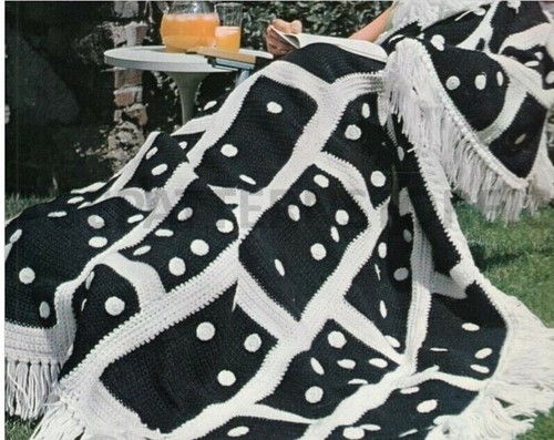 Vintage dominoes afghan - dominoes,