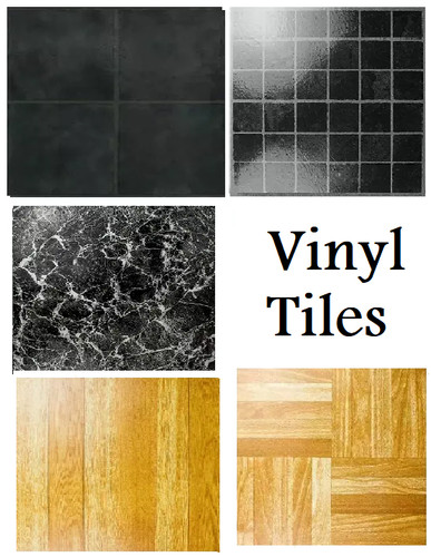 Vinyl floor tiles - vinyl, self