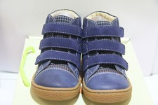 LIVIE & LUCA 'JAMIE' NAVY BLUE SHIMMER LEATHER SHOES SIZE UK 5 JR EU 22 