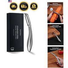 Vegetable Peeler Kitchen Tool Stainless Steel Ultra Sharp Blade Non-Slip Handle