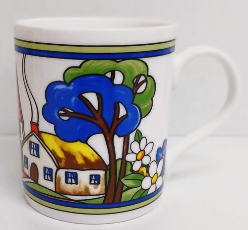 Village art deco mug - mug, fine