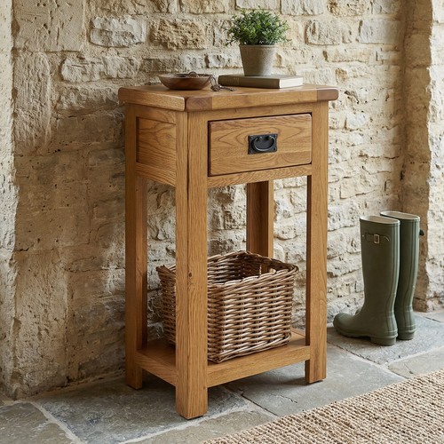 Console table rustic oak small - console,