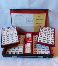 HPG Jackpot Mahjong Set 144 Bamboo Back Tiles Black  Case Book Mah Jong Jongg  2