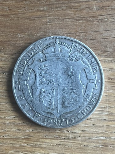 1915 king george silver - king, half