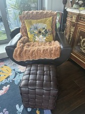 Leather Swivel Chair with Foot