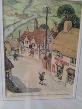 ART PUNCH MAGAZINE PICTURE COLLECTABLE CARTOON COLOURED FIRE BRIGADE