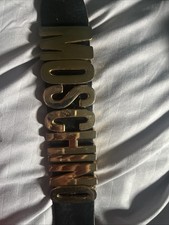 Moschino Black Leather Belt