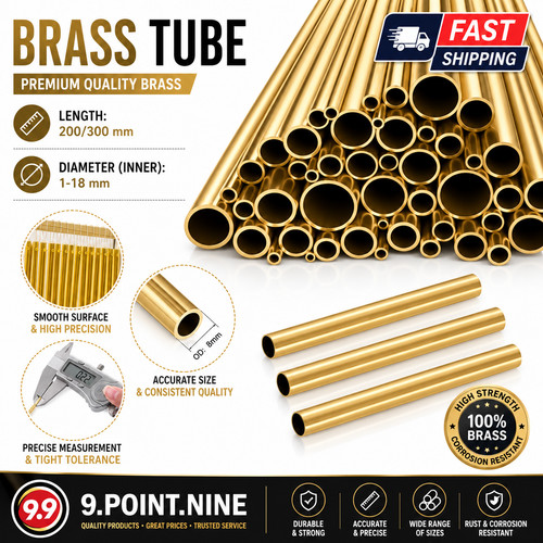 1pcs brass tube - tube, length