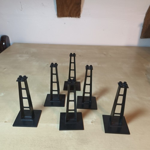 Black lego stanchion part - 6,
