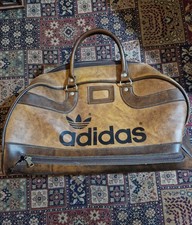 Adidas Peter Rare 1970s Peter Brown Leather Vintage Retro Sports Duffle Gym Bag