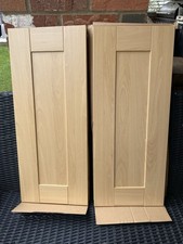 PAIR OF BEECH COLOUR  KITCHEN  DOORS  300 X 720  STOCK DZ407