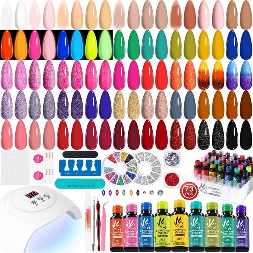 Gel nail polish kit with - nail,