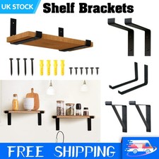 2/4/6x Wrought Iron Wall Shelf Scaffolding Hook Shelf Ladder Board Mount Bracket