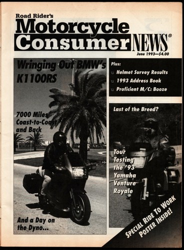 June 1993 motorcycle consumer - june,
