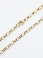 9ct Yellow Solid Gold Belcher Link Cable Unisex Men's Necklace Chain 20.5 Inch