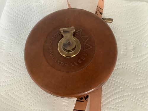 Vintage 1950 leather tape - leather,