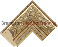 112mm Wide Gold Spoon Wood Picture Frame Moulding