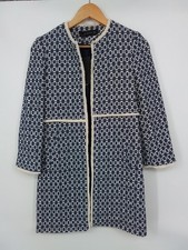 BNWT Zara Fitted Navy Geo Coat