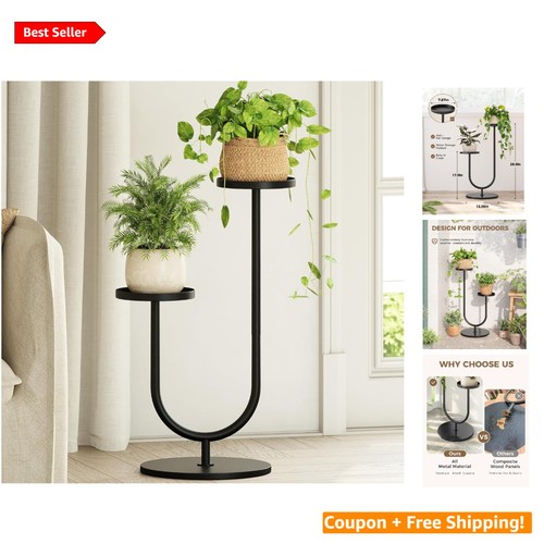 Tier metal plant stand black - metal,