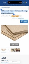 P5 Tongue & Groove Chipboard Flooring - 18x 600x 2400mm Wickes - 7 loft boards