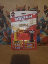 Brand New Pokemon Pez Clips Set Pikachu and Pokeball Dispenser Gift Set of 2 UK