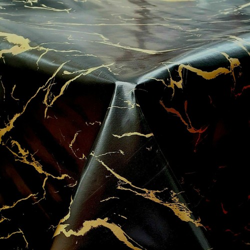 Plain marble effect black gold - plain,