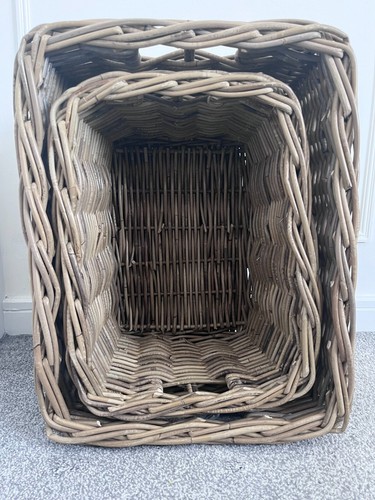 Wicker basket storage - basket,