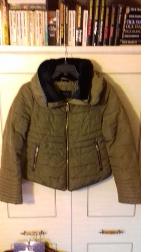Zara khaki green padded - ,, fur