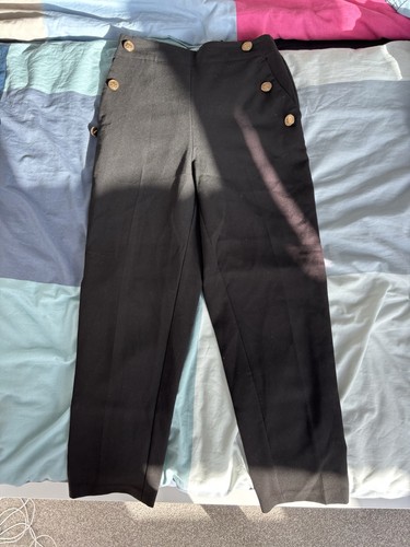 Zara black trousers - trousers, buttons