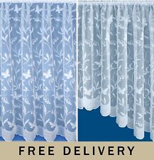 Hawaii Floral Butterfly Traditional Net Panel Curtain / Raised Base Jardiniere