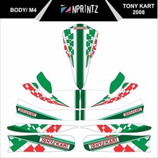 M4 TONYKART 2008 REPLICA STYLE FULL KART STICKER KIT - KARTING - OTK - EVK M4