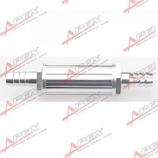 15mm Silver Anodised Billet Magnetic Fuel Filter 30 Micron Silver