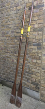 (A) VINTAGE  WOODEN BOAT  OARS -  225CM