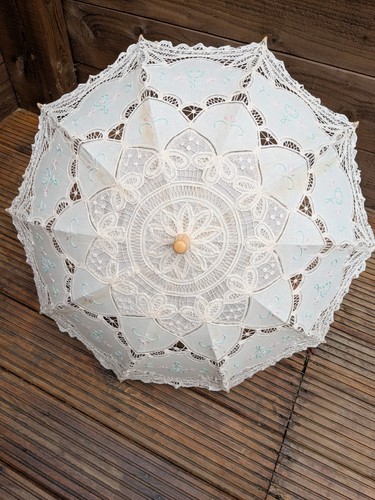 Vintage embroidered cream - embroidered,