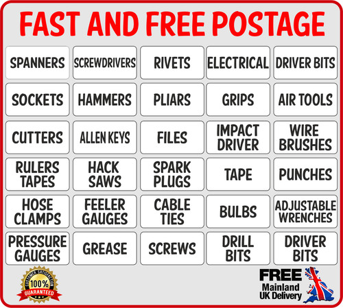 Workshop garage drawer labels - drawer,