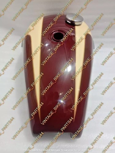 Triumph t140 maroon cream - maroon,