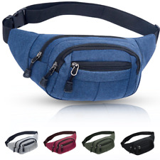 Men Women Waist Bum Bag Unisex Fanny Pack Holiday Travel Money Belt Wallet Pouch