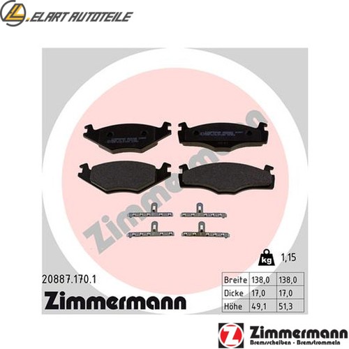 Brake pad set disc - ,