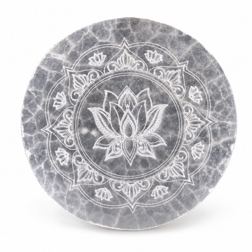 Selenite charging plate 10cm - selenite,