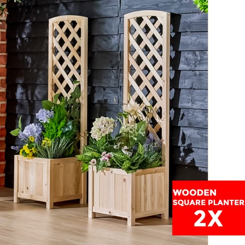 Trellis wooden planter - trellis,