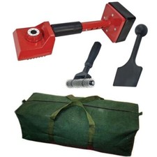 4Pc Carpet Fitting Tool Kit Red Knee Kicker Seam Roller Press Canvas Bag