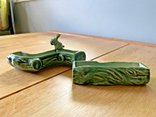 2 Vintage Wade Green Pottery