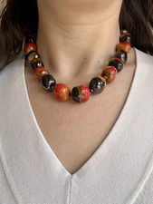 Kazuri Hand Painted beads necklace