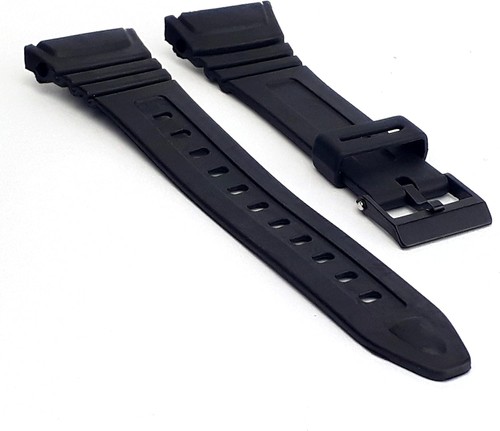 Black replacement watch strap - black,