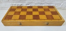 Soviet Vintage Wooden Chess Board Carpathians 1970-80s USSR Antique 45 x 45cm