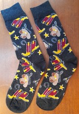 Novelty Cowboy Socks Cowgirl Boots Hat Rodeo Line Dancing Country Music Sheriff