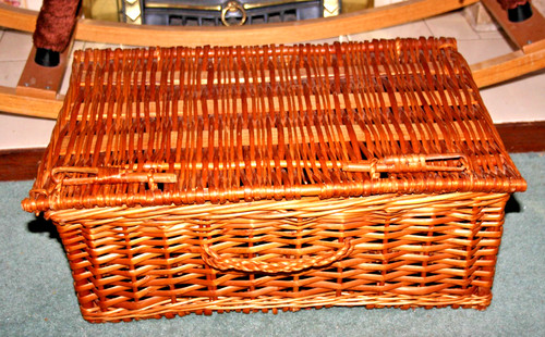 Medium wicker hamper picnic - wicker, hamper/picnic