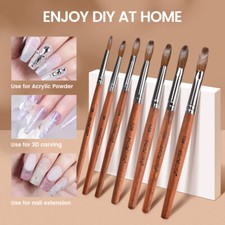 KADS Kolinsky Acrylic Gel Nail Brush Wood Handle Sable Nail Art Manicure Tools