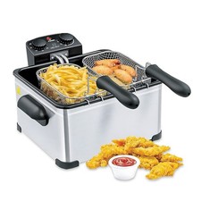 DBL MAX 5L Double Basket Deep Fat Fryer – Cooks Chips, Chicken, Onion Rings