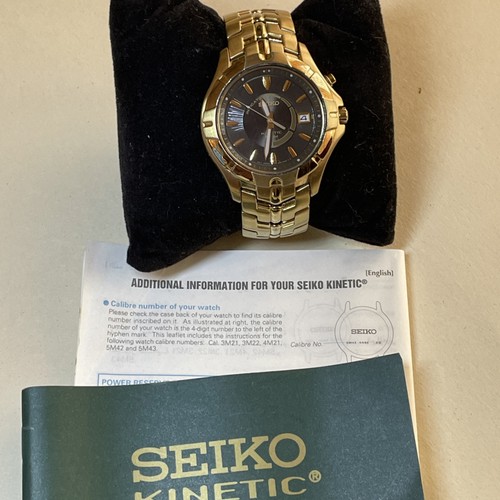 Seiko kinetic 5m62a - , gold